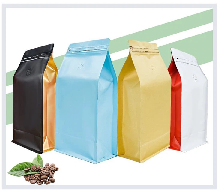 ज़िपर के साथ लैमिनेटेड क्राफ्ट पेपर बैग